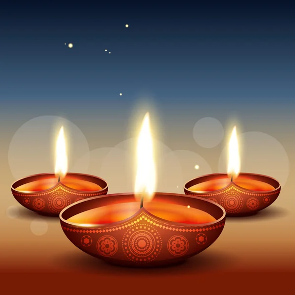 Vector de diwali diya — Vector de stock