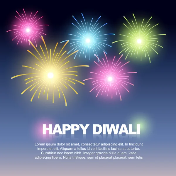 Fuegos artificiales Diwali — Archivo Imágenes Vectoriales