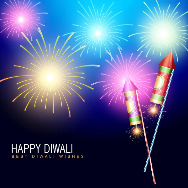 Fuochi d'artificio Diwali — Vettoriale Stock