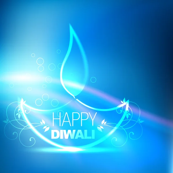 Diwali diya creativo — Vector de stock