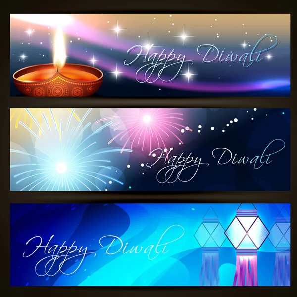 Diwali Festivali başlıkları — Stok Vektör