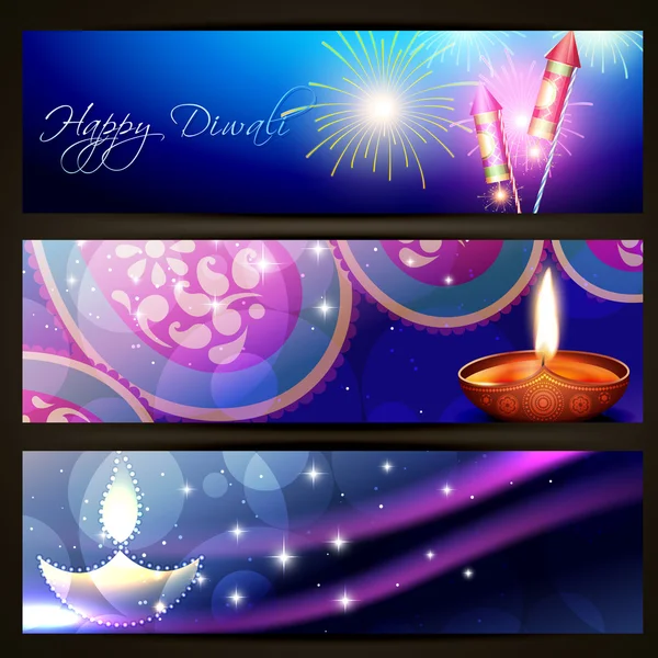 Diwali Festivali başlıkları — Stockvector