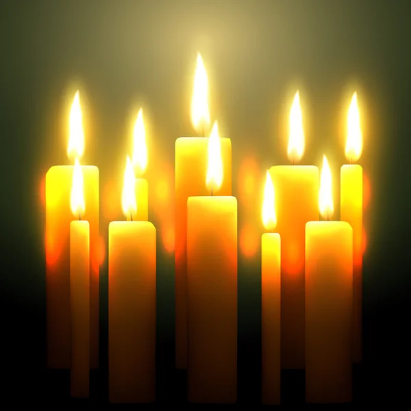 Wektor świeca świecące — Wektor stockowy
