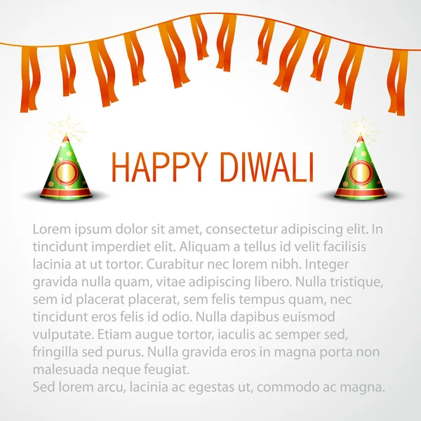 Heureux fond vectoriel diwali — Image vectorielle