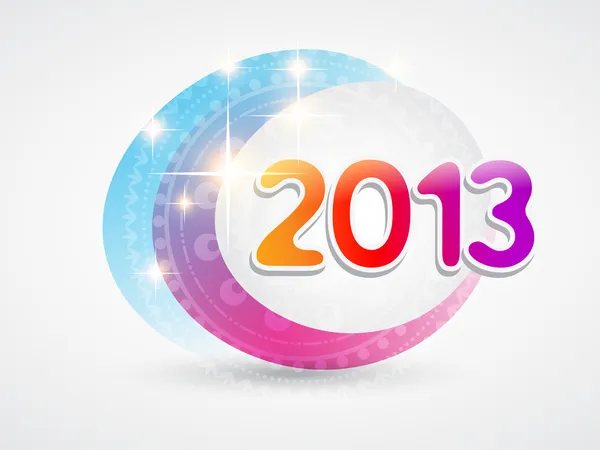 चमकदार रंगीन नए साल डिजाइन — स्टॉक वेक्टर