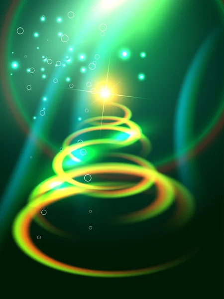 Glänzender Weihnachtsbaum — Stockvektor