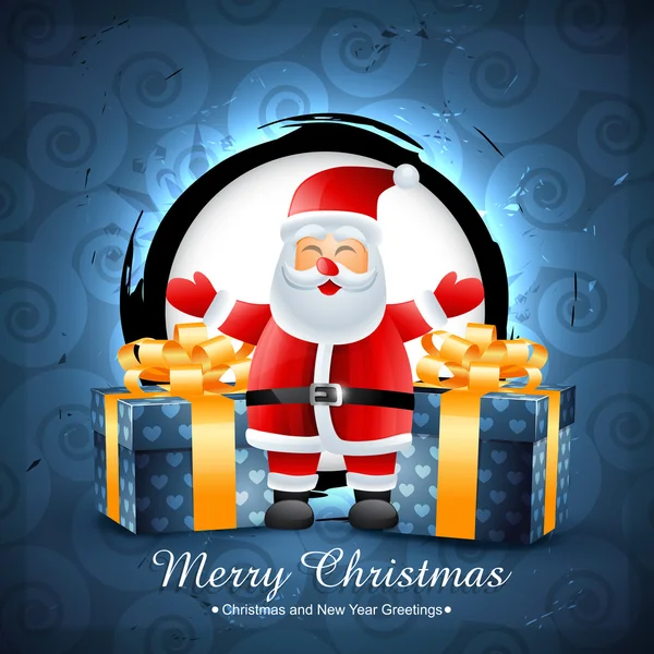 Santa clais avec des cadeaux — Image vectorielle