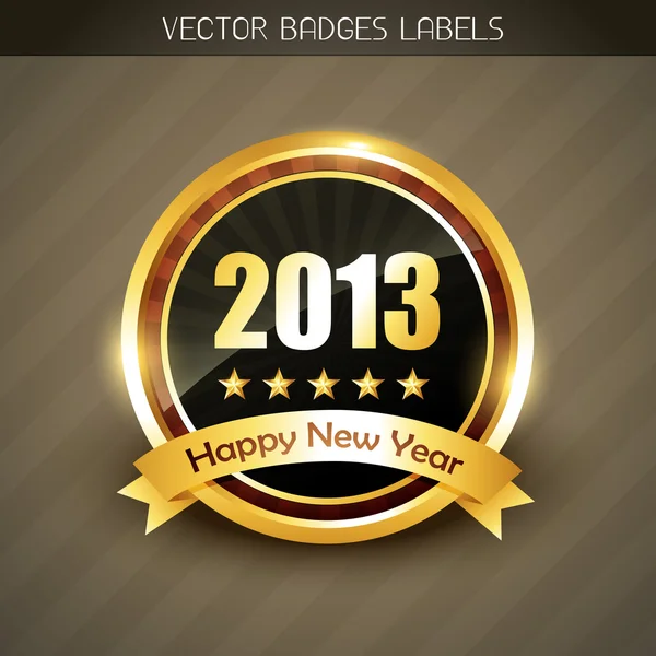 New year label vector — Stock Vector