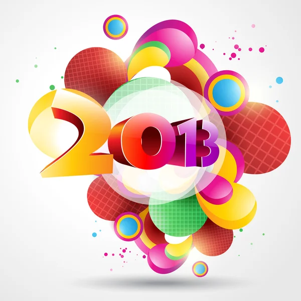 Σχεδίαση πολύχρωμο νέο έτος — Διανυσματικό Αρχείο