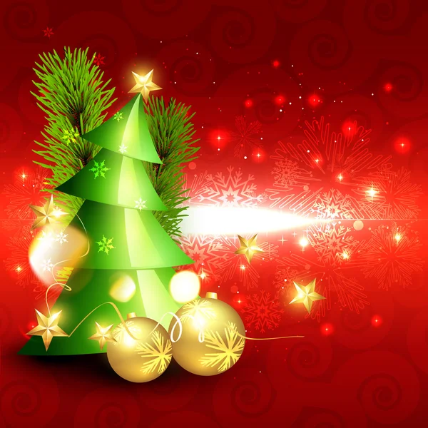 闪闪发光的圣诞树 — 图库矢量图片