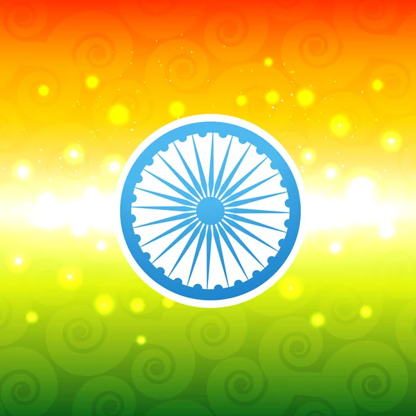 Bandera india brillante — Vector de stock