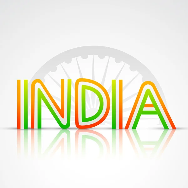 Bandera india texto — Vector de stock