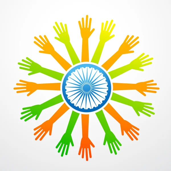 ベクトルのインドの旗の設計 — ストックベクタ