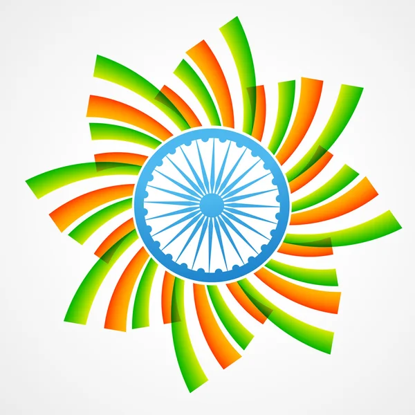 Stylish indian flag — Stock Vector