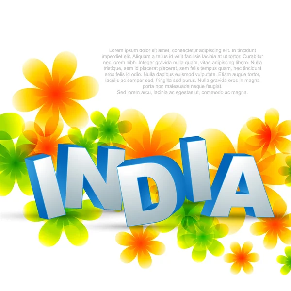 Bandera india creativa — Vector de stock