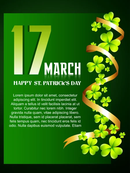 Güzel st patrick's day tasarım — Stok Vektör