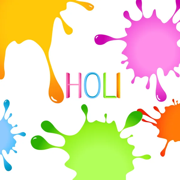 Colorful holi splashes — Stock Vector