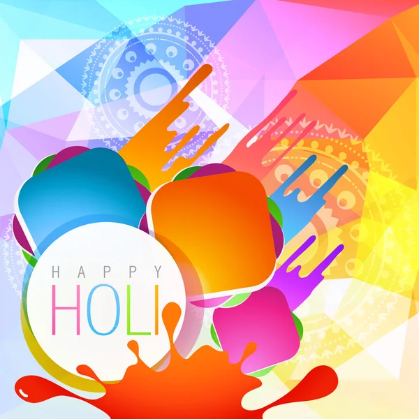 Holi colorido salpicos — Vetor de Stock