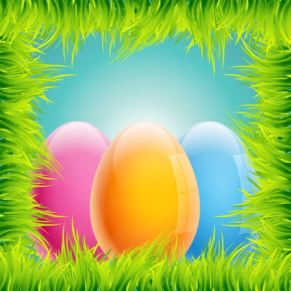 Ovos de Páscoa coloridos — Vetor de Stock