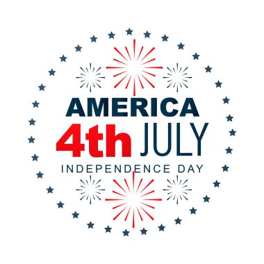 american independence day label clipart