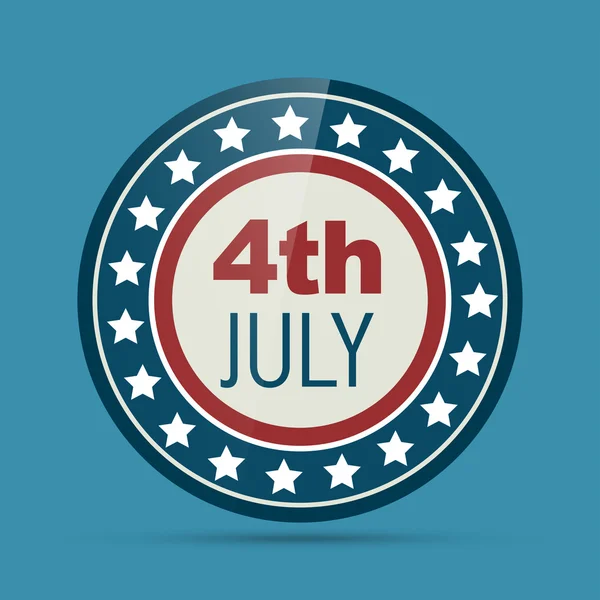4th of july badge — Stock Vector