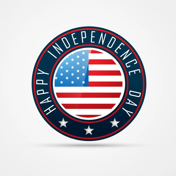 Amerikanska självständighetsdagen badge vektor — Stock vektor