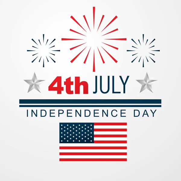 4 juillet Jour de l'indépendance américaine — Image vectorielle