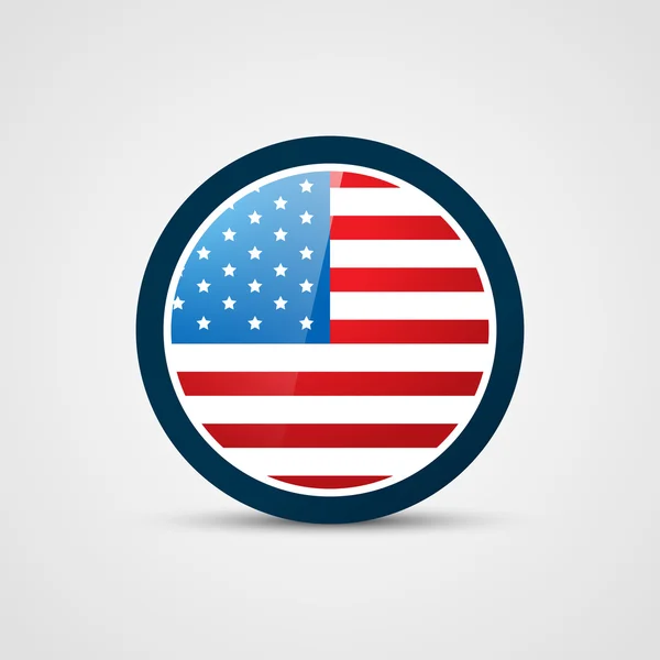 Bandiera americana Badge — Vettoriale Stock