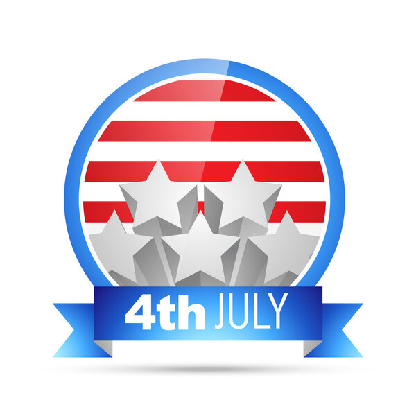 Vector 4th of july label