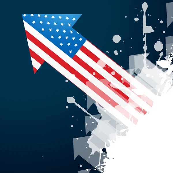 Amerikaanse vlag pijl — Stockvector