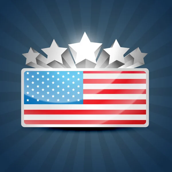 Bandera americana — Vector de stock