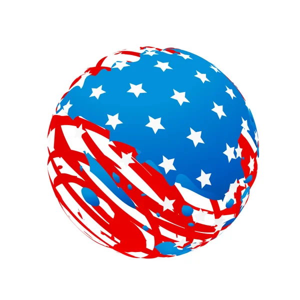 Bandeira americana criativa — Vetor de Stock