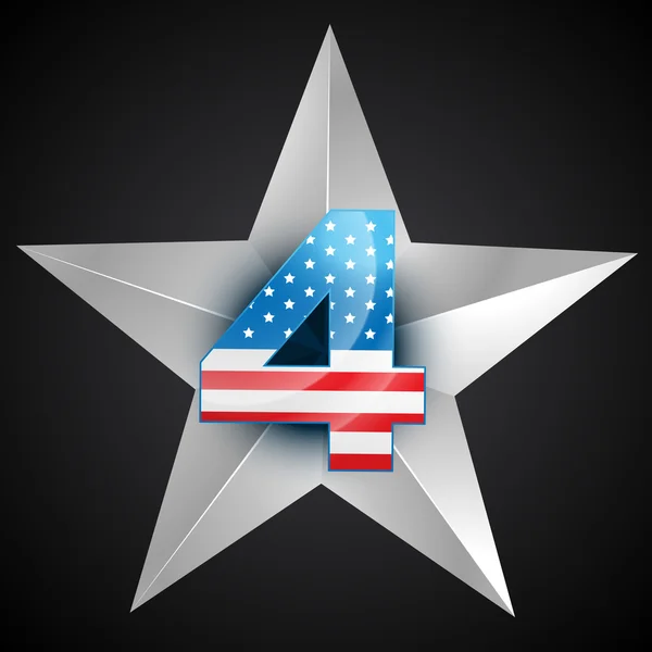 アメリカの国旗のバッジ — ストックベクタ