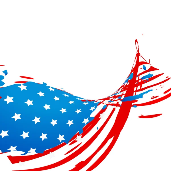 Diseño de bandera americana estilo ola — Vector de stock
