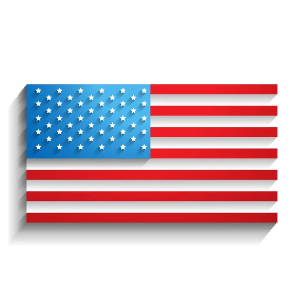 Desenho da bandeira americana — Vetor de Stock