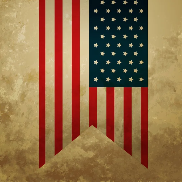 Vintage Amerikaanse vlag — Stockvector