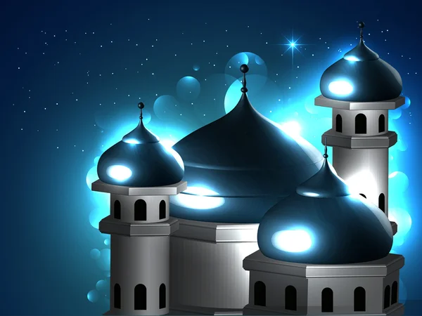 Frumoasă moschee islamică — Vector de stoc