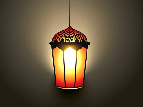 Lâmpada islâmica brilhante — Vetor de Stock