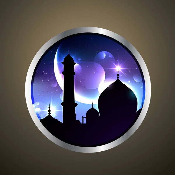 Moskee etiket — Stockvector