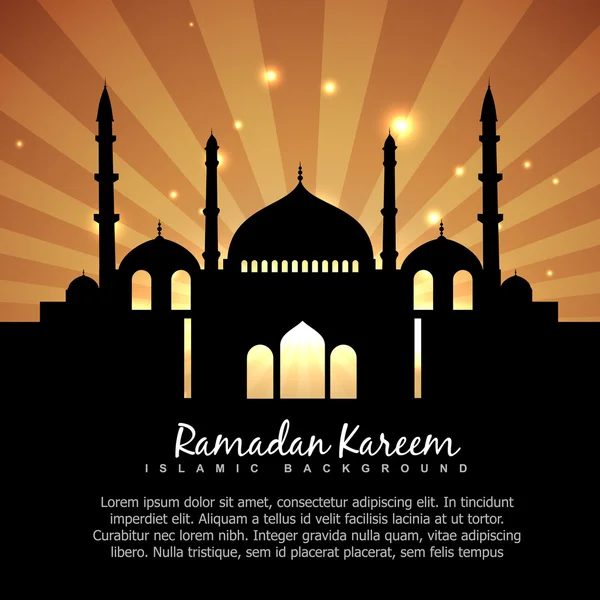 Ramadán Kareem Fondo Islámico — Archivo Imágenes Vectoriales