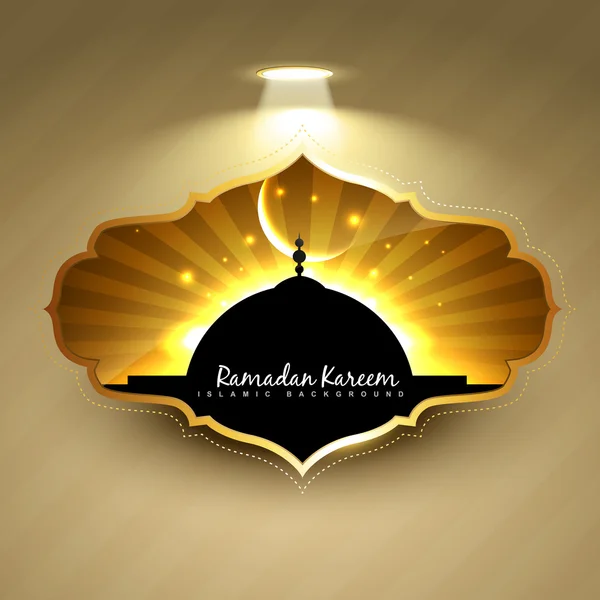 Etiqueta ramadan kareem elegante —  Vetores de Stock