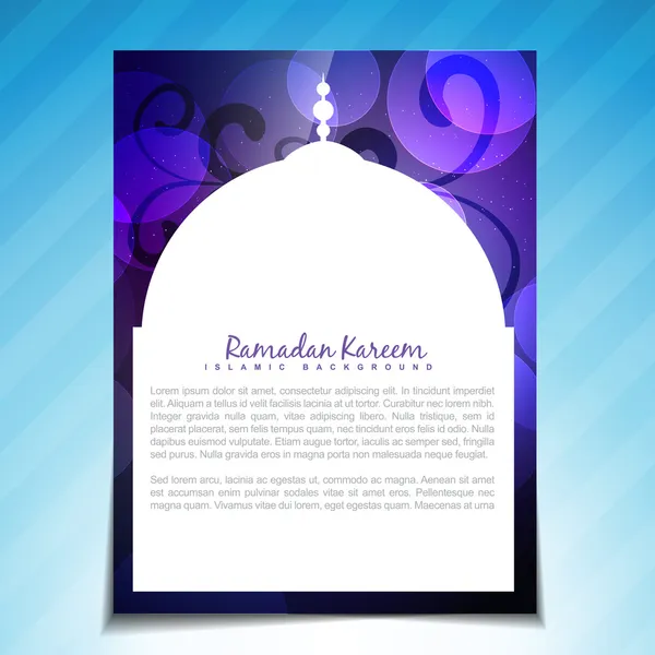 Ramdan kareem template design — Stock Vector