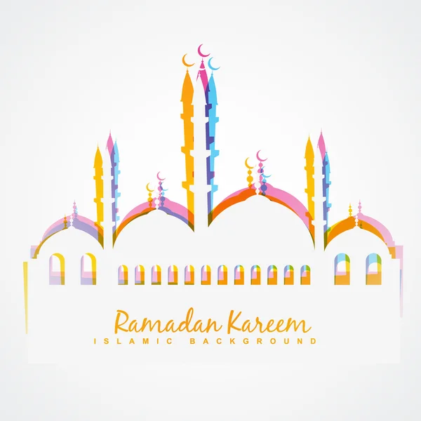 Fond de festival islamique coloré — Image vectorielle