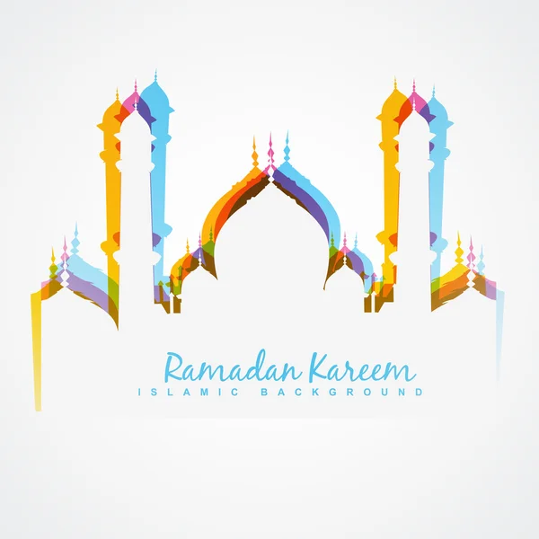 Conception de mosquée colorée — Image vectorielle