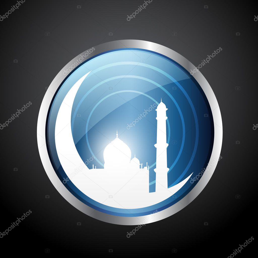 vector ramadan label