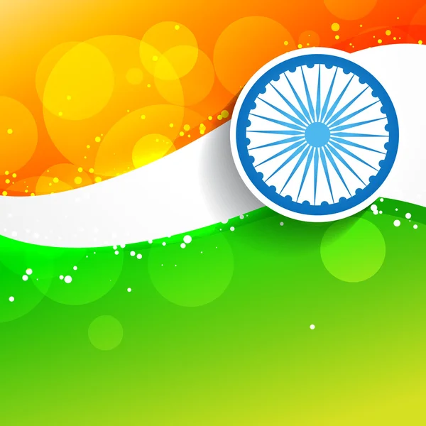 Bandera india estilo ola — Vector de stock