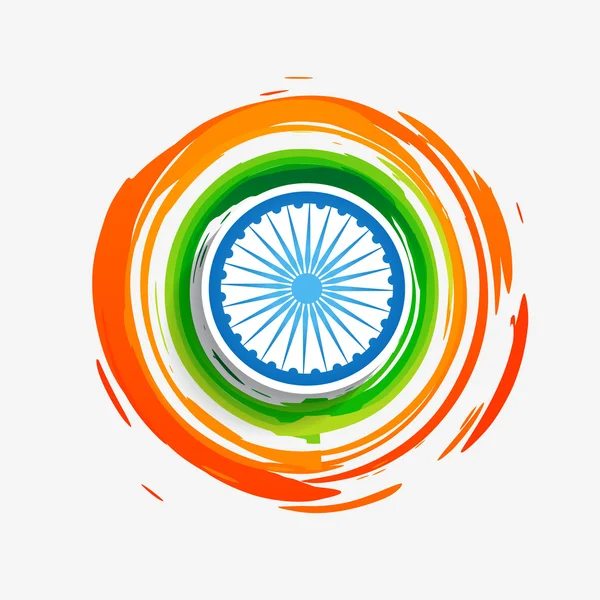 Bandera india creativa con estilo — Archivo Imágenes Vectoriales