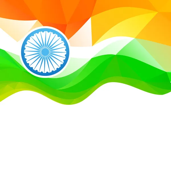 Bandera india estilo ola — Vector de stock