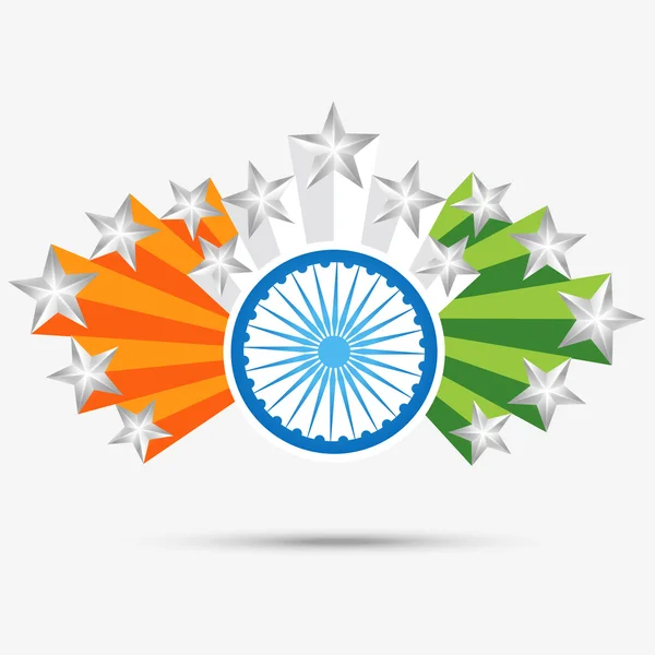 Bandera india creativa con estilo — Archivo Imágenes Vectoriales