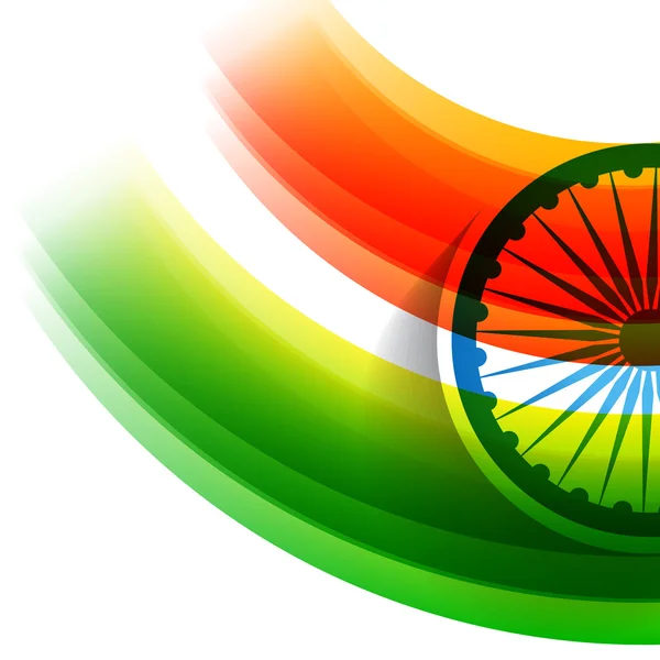 Bandera india estilo ola — Vector de stock